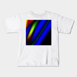 red blue green abstract texture background pattern Kids T-Shirt